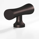 Colonial Bronze - 2'' overall, 0.625'' max diameter Hourglass, T Cabinet Knob with flared post hand finished in Matte Dark Statuary Bronze - Matte Dark Statuary Bronze