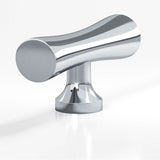 Colonial Bronze - 2'' overall, 0.625'' max diameter Hourglass, T Cabinet Knob with flared post hand finished in Polished Chrome - Polished Chrome