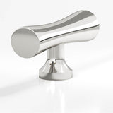 Colonial Bronze - 2'' overall, 0.625'' max diameter Hourglass, T Cabinet Knob with flared post hand finished in Polished Nickel - Polished Nickel