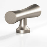 Colonial Bronze - 2'' overall, 0.625'' max diameter Hourglass, T Cabinet Knob with flared post hand finished in Matte Pewter - Matte Pewter