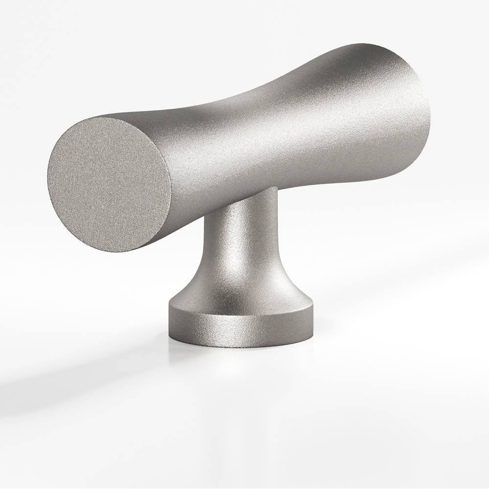 Colonial Bronze - 2'' overall, 0.625'' max diameter Hourglass, T Cabinet Knob with flared post hand finished in Frost Nickel - Frost Nickel
