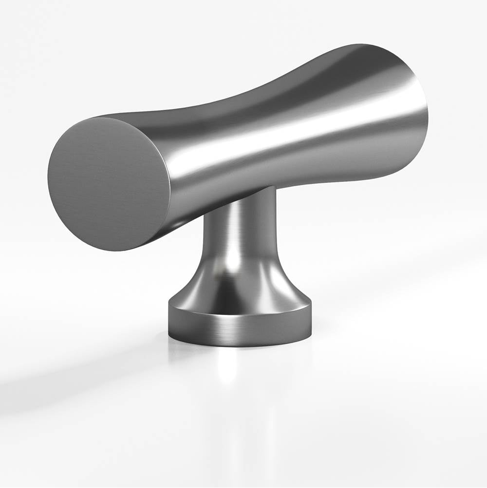 Colonial Bronze - 2'' overall, 0.625'' max diameter Hourglass, T Cabinet Knob with flared post hand finished in Graphite - Graphite