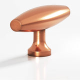 Colonial Bronze - 2'' overall, 0.625'' max diameter Cigar, T Cabinet Knob with flared post hand finished in Antique Copper - Antique Copper