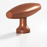 Colonial Bronze - 2'' overall, 0.625'' max diameter Cigar, T Cabinet Knob with flared post hand finished in Matte Antique Copper - Matte Antique Copper