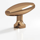 Colonial Bronze - 2'' overall, 0.625'' max diameter Cigar, T Cabinet Knob with flared post hand finished in Polished Bronze - Polished Bronze