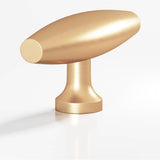 Colonial Bronze - 2'' overall, 0.625'' max diameter Cigar, T Cabinet Knob with flared post hand finished in Matte Satin Bronze - Matte Satin Bronze
