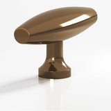 Colonial Bronze - 2'' overall, 0.625'' max diameter Cigar, T Cabinet Knob with flared post hand finished in Light Statuary Bronze - Light Statuary Bronze