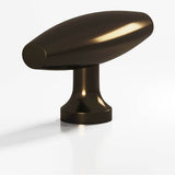 Colonial Bronze - 2'' overall, 0.625'' max diameter Cigar, T Cabinet Knob with flared post hand finished in Oil Rubbed Bronze - Oil Rubbed Bronze