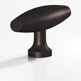Colonial Bronze - 2'' overall, 0.625'' max diameter Cigar, T Cabinet Knob with flared post hand finished in Matte Dark Statuary Bronze - Matte Dark Statuary Bronze