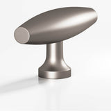Colonial Bronze - 2'' overall, 0.625'' max diameter Cigar, T Cabinet Knob with flared post hand finished in Pewter - Pewter