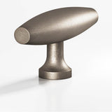 Colonial Bronze - 2'' overall, 0.625'' max diameter Cigar, T Cabinet Knob with flared post hand finished in Distressed Pewter - Distressed Pewter