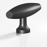 Colonial Bronze - 2'' overall, 0.625'' max diameter Cigar, T Cabinet Knob with flared post hand finished in Matte Graphite - Matte Graphite