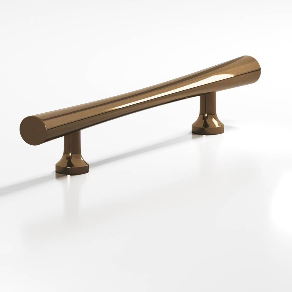 Colonial Bronze - 8'' center-to-center, 15'' overall, 0.75'' max diameter Hourglass Appliance Pull, Door Pull with flared posts hand finished in Light Statuary Bronze - Light Statuary Bronze