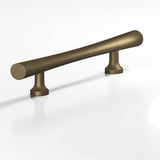 Colonial Bronze - 8'' center-to-center, 10'' overall, 1'' max diameter Hourglass Cabinet Pull, Appliance Pull, Door Pull, Shower Door Pull with flared posts hand finished in Distressed Oil Rubbed Bronze - Distressed Oil Rubbed Bronze