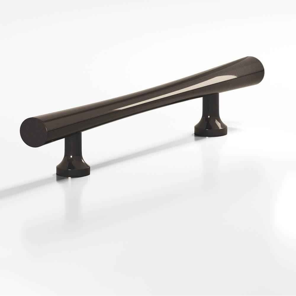 Colonial Bronze - 8'' center-to-center, 15'' overall, 0.75'' max diameter Hourglass Appliance Pull, Door Pull with flared posts hand finished in Dark Statuary Bronze - Dark Statuary Bronze