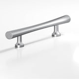 Colonial Bronze - 1.25'' max diameter custom length Hourglass Pull with flared posts hand finished in Matte Satin Chrome - Matte Satin Chrome