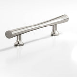 Colonial Bronze - 8'' center-to-center, 15'' overall, 0.75'' max diameter Hourglass Appliance Pull, Door Pull with flared posts hand finished in Satin Nickel - Satin Nickel