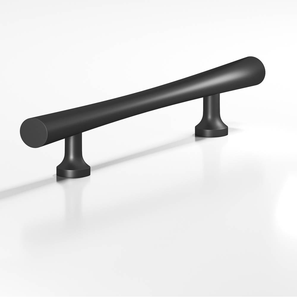 Colonial Bronze - 8'' center-to-center, 10'' overall, 1'' max diameter Hourglass Cabinet Pull, Appliance Pull, Door Pull, Shower Door Pull with flared posts hand finished in Matte Graphite - Matte Graphite