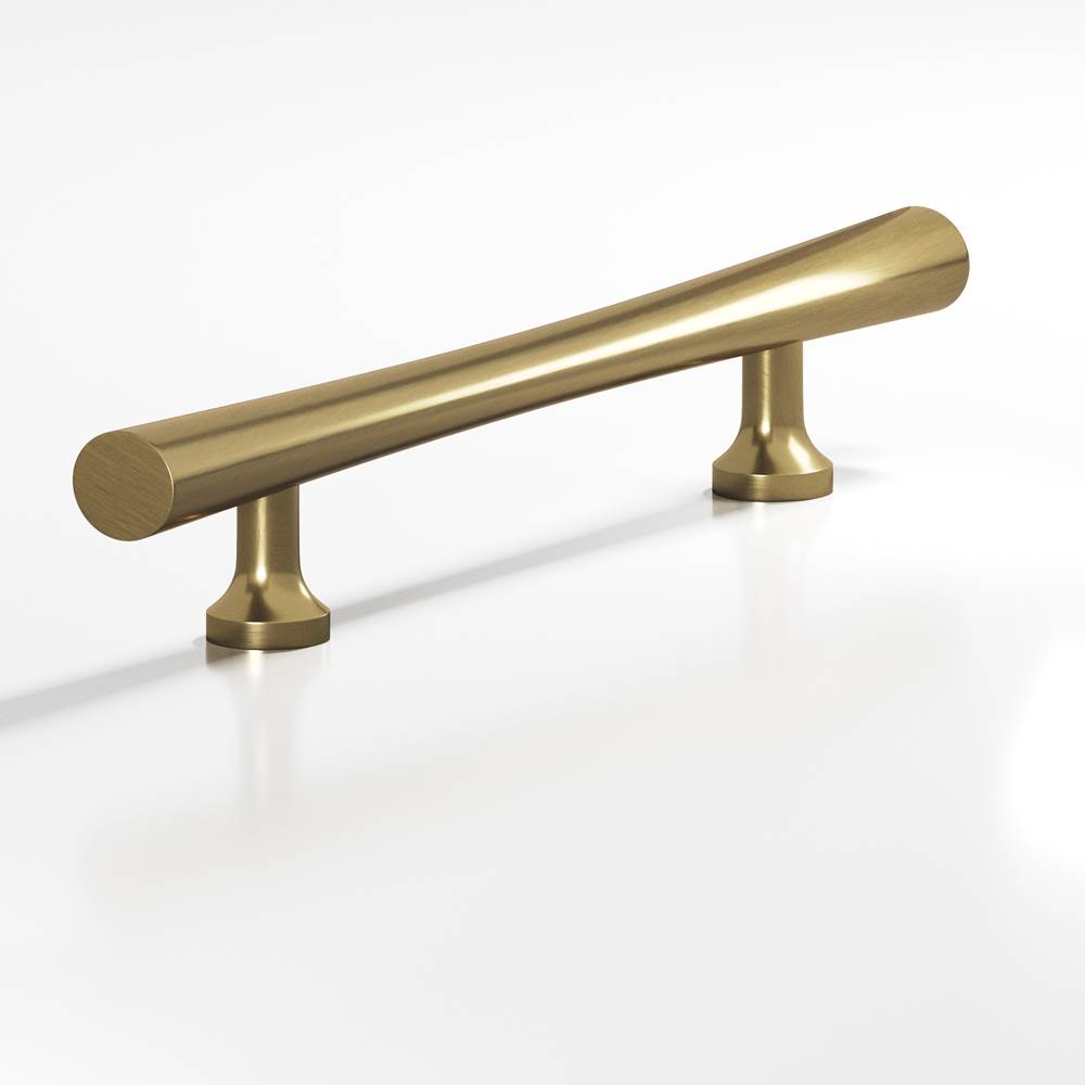 Colonial Bronze - 8'' center-to-center, 15'' overall, 0.75'' max diameter Hourglass Appliance Pull, Door Pull with flared posts hand finished in Antique Brass - Antique Brass