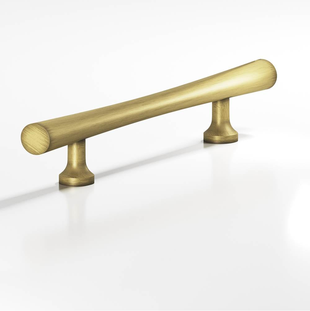 Colonial Bronze - 8'' center-to-center, 15'' overall, 0.75'' max diameter Hourglass Appliance Pull, Door Pull with flared posts hand finished in Matte Antique Satin Brass - Matte Antique Satin Brass