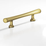 Colonial Bronze - 8'' center-to-center, 15'' overall, 0.75'' max diameter Hourglass Appliance Pull, Door Pull with flared posts hand finished in Matte Antique Satin Brass - Matte Antique Satin Brass