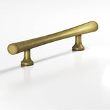 Colonial Bronze - 8'' center-to-center, 15'' overall, 0.75'' max diameter Hourglass Appliance Pull, Door Pull with flared posts hand finished in Distressed Antique Brass - Distressed Antique Brass