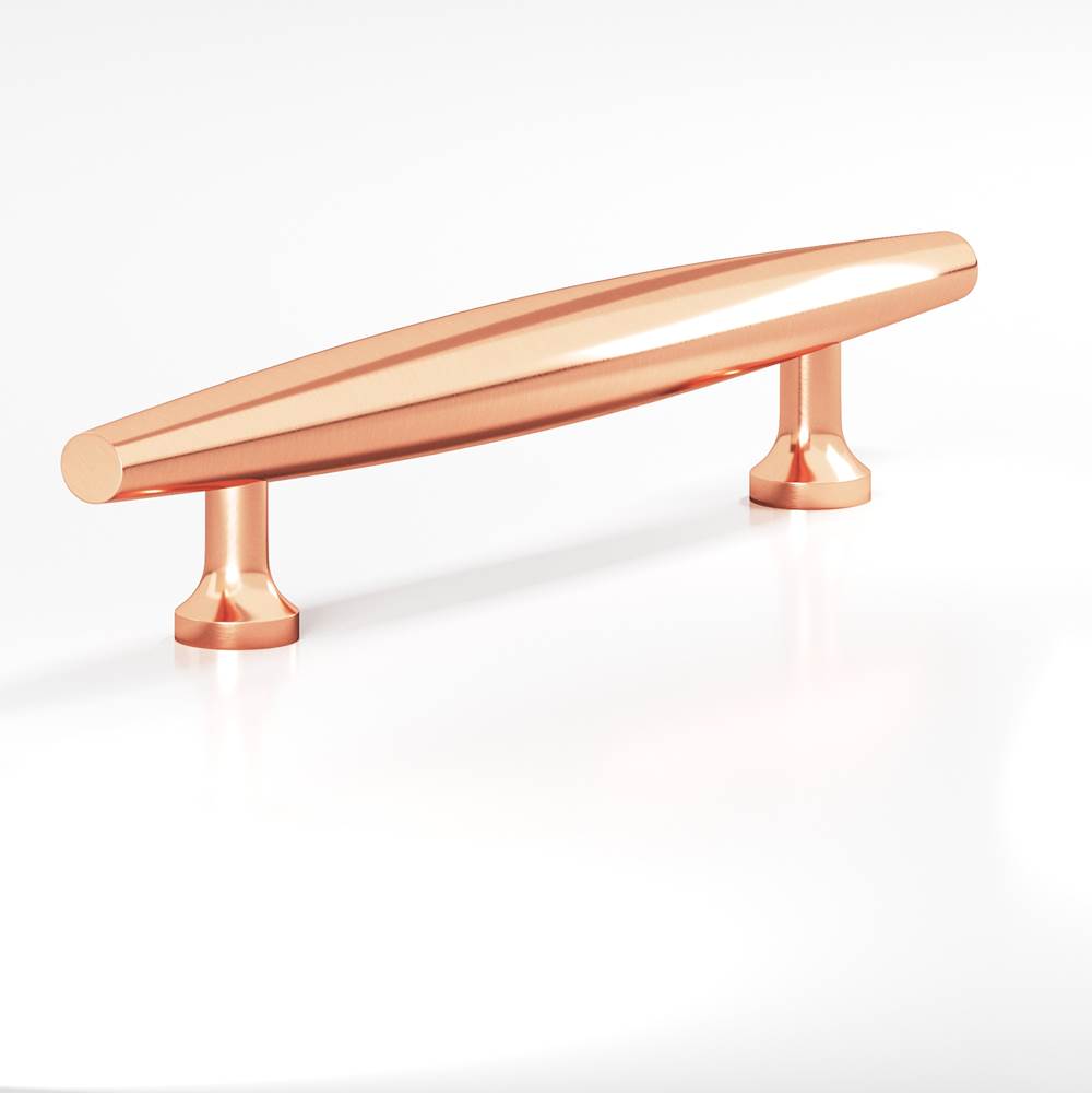 Colonial Bronze - 6'' center-to-center, 9'' overall, 0.75'' max diameter Cigar Cabinet Pull, Door Pull with flared posts hand finished in Satin Copper - Satin Copper