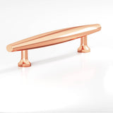 Colonial Bronze - 6'' center-to-center, 9'' overall, 0.75'' max diameter Cigar Cabinet Pull, Door Pull with flared posts hand finished in Satin Copper - Satin Copper