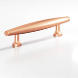 Colonial Bronze - 1.25'' max diameter custom length Cigar Pull with flared posts hand finished in Matte Satin Copper - Matte Satin Copper