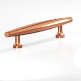Colonial Bronze - 8'' center-to-center, 15'' overall, 1.25'' max diameter Cigar Cabinet Pull, Appliance Pull, Door Pull, Shower Door Pull with flared posts hand finished in Antique Copper - Antique Copper