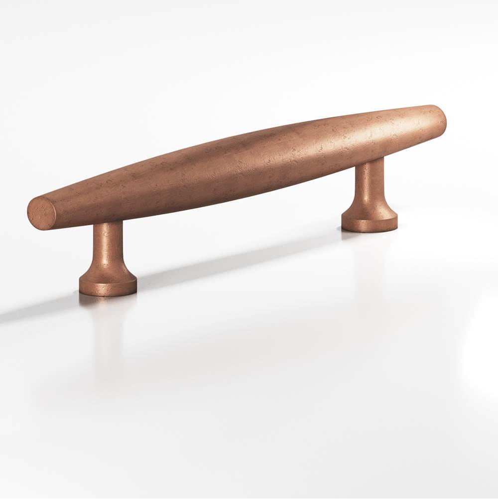 Colonial Bronze - 10'' center-to-center, 18'' overall, 0.75'' max diameter Cigar Appliance Pull, Door Pull with flared posts hand finished in Distressed Antique Copper - Distressed Antique Copper