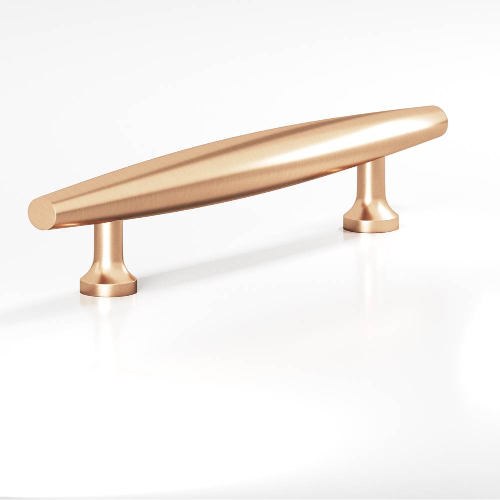 Colonial Bronze - 4'' center-to-center, 6'' overall, 0.75'' max diameter Cigar Cabinet Pull with flared posts hand finished in Satin Bronze - Satin Bronze