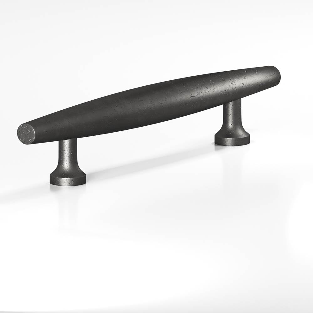 Colonial Bronze - 8'' center-to-center, 10'' overall, 1'' max diameter Cigar Cabinet Pull, Appliance Pull, Door Pull, Shower Door Pull with flared posts hand finished in Distressed Satin Black - Distressed Satin Black