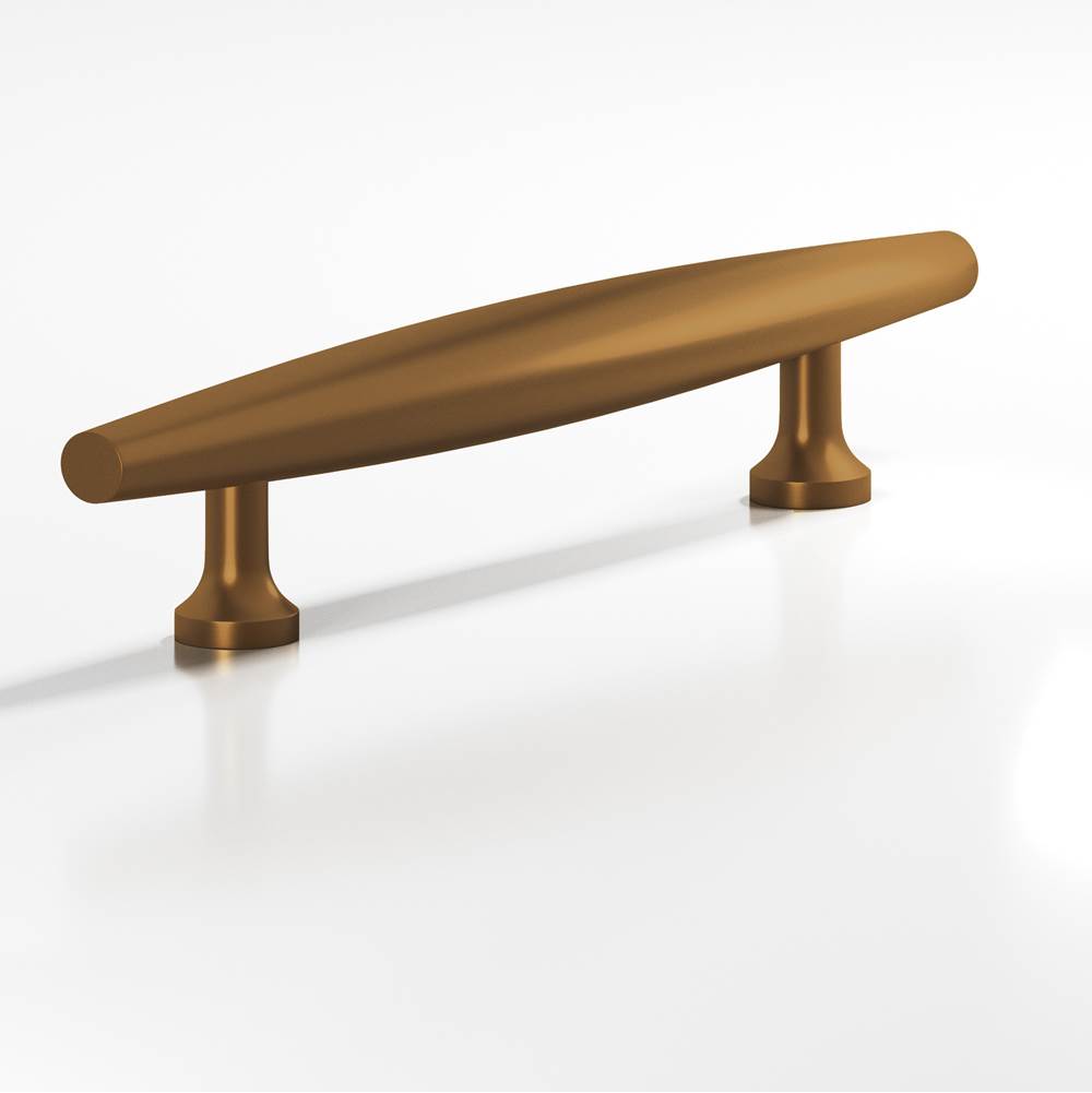 Colonial Bronze - 8'' center-to-center, 15'' overall, 0.75'' max diameter Cigar Cabinet Pull, Appliance Pull, Door Pull with flared posts hand finished in Matte Light Statuary Bronze - Matte Light Statuary Bronze