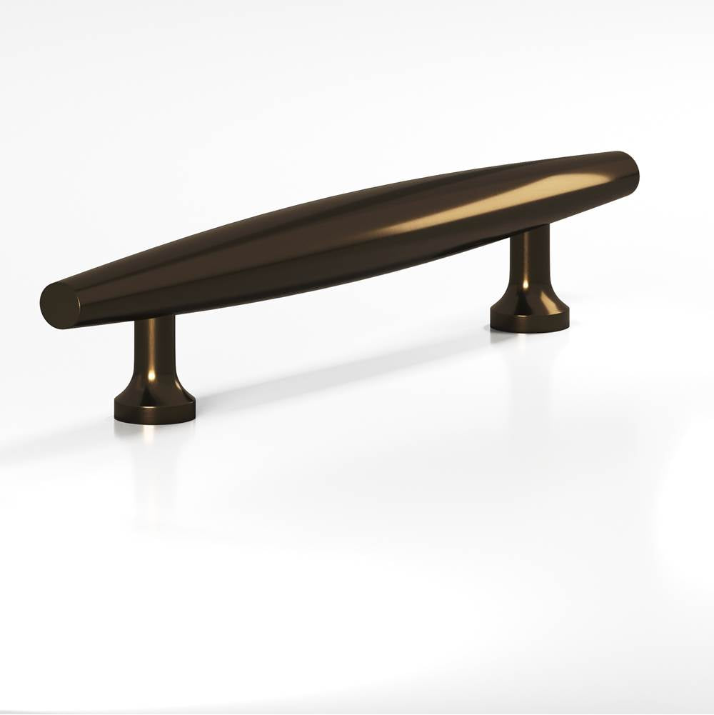 Colonial Bronze - 0.75'' max diameter custom length Cigar Pull with flared posts hand finished in Oil Rubbed Bronze - Oil Rubbed Bronze
