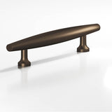 Colonial Bronze - 4'' center-to-center, 6'' overall, 0.75'' max diameter Cigar Cabinet Pull with flared posts hand finished in Heritage Bronze - Heritage Bronze