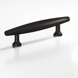 Colonial Bronze - 10'' center-to-center, 18'' overall, 0.75'' max diameter Cigar Appliance Pull, Door Pull with flared posts hand finished in Matte Dark Statuary Bronze - Matte Dark Statuary Bronze