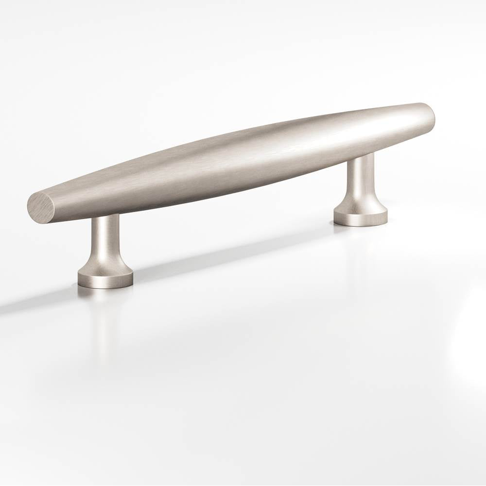 Colonial Bronze - 8'' center-to-center, 15'' overall, 1.25'' max diameter Cigar Cabinet Pull, Appliance Pull, Door Pull, Shower Door Pull with flared posts hand finished in Matte Satin Nickel - Matte Satin Nickel