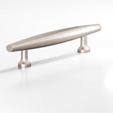 Colonial Bronze - 14'' center-to-center, 23'' overall, 1.25'' max diameter Cigar Appliance Pull, Door Pull, Shower Door Pull with flared posts hand finished in Matte Satin Nickel - Matte Satin Nickel