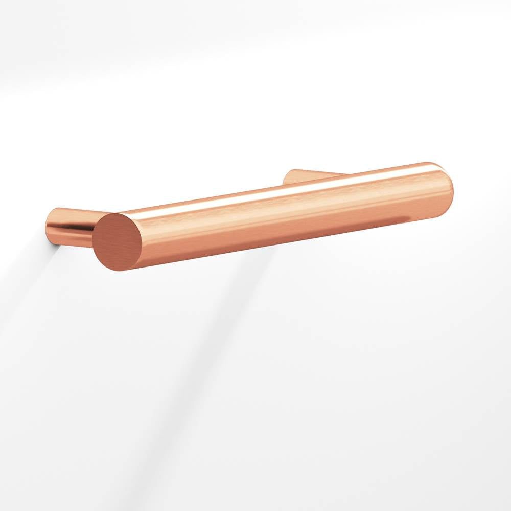Colonial Bronze - 8'' center-to-center, 10'' overall, 0.5'' diameter Round Cabinet Pull with tapered posts hand finished in Satin Copper - Satin Copper