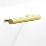 Colonial Bronze - 3'' center-to-center, 4'' overall, 0.5'' diameter Round Cabinet Pull with tapered posts hand finished in Unlacquered Polished Brass - Unlacquered Polished Brass