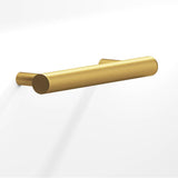 Colonial Bronze - 6'' center-to-center, 8'' overall, 0.5'' diameter Round Cabinet Pull with tapered posts hand finished in Frost Brass - Frost Brass