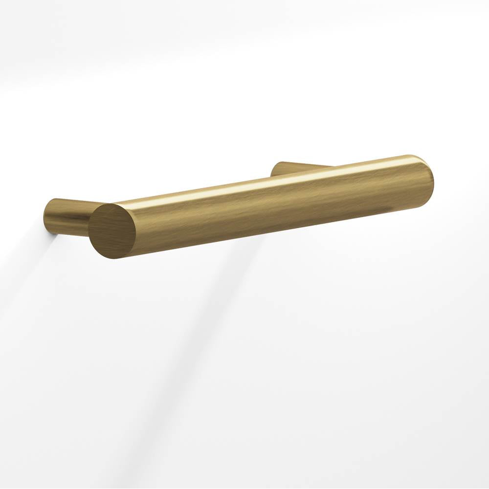 Colonial Bronze - 0.5'' diameter custom length Round Pull with tapered posts hand finished in Antique Brass - Antique Brass