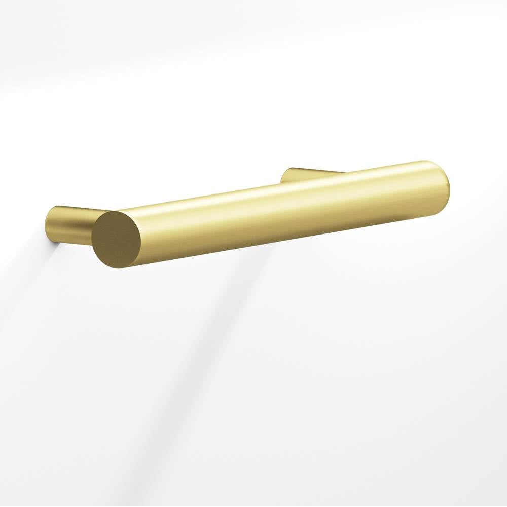 Colonial Bronze - 3'' center-to-center, 4'' overall, 0.5'' diameter Round Cabinet Pull with tapered posts hand finished in Matte Satin Brass - Matte Satin Brass