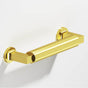 Colonial Bronze - 12'' center-to-center, 13.375'' overall, 1.25'' diameter Gropius-style Appliance Pull, Shower Door Pull, Door Pull with flared feet hand finished in French Gold and French Gold - French Gold,French Gold