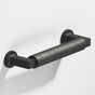 Colonial Bronze - 12'' center-to-center, 12.875'' overall, 0.75'' diameter Gropius-style Appliance Pull, Door Pull with flared feet hand finished in Distressed Satin Black and Distressed Satin Black - Distressed Satin Black,Distressed Satin Black