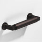 Colonial Bronze - 10'' center-to-center, 11.125'' overall, 1'' diameter Gropius-style Appliance Pull, Shower Door Pull, Door Pull with flared feet hand finished in Matte Dark Statuary Bronze and Matte Dark Statuary Bronze - Matte Dark Statuary Bronze,Matte Dark Statuary Bronze