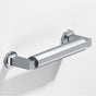 Colonial Bronze - 10'' center-to-center, 11.125'' overall, 1'' diameter Gropius-style Appliance Pull, Shower Door Pull, Door Pull with flared feet hand finished in Satin Chrome and Satin Chrome - Satin Chrome,Satin Chrome