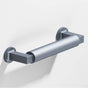 Colonial Bronze - 18'' center-to-center, 18.875'' overall, 0.75'' diameter Gropius-style Appliance Pull, Door Pull with flared feet hand finished in Frost Chrome  and Frost Chrome - Frost Chrome,Frost Chrome