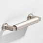 Colonial Bronze - 6'' center-to-center, 6.75'' overall, 0.625'' diameter Gropius-style Cabinet Pull, Door Pull with flared feet hand finished in Matte Satin Nickel and Matte Satin Nickel - Matte Satin Nickel,Matte Satin Nickel